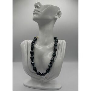 Mayamar Bold Black Pearl Necklace Womens OS Iridescent Toggle MSRP $148